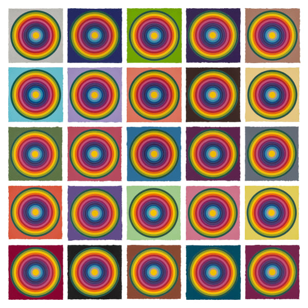 Polly Apfelbaum, Target Practice Monoprints, 2020