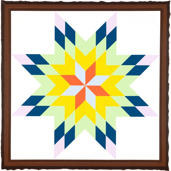 Polly Apfelbaum Durham Press Barn Star Woodblock Monoprint