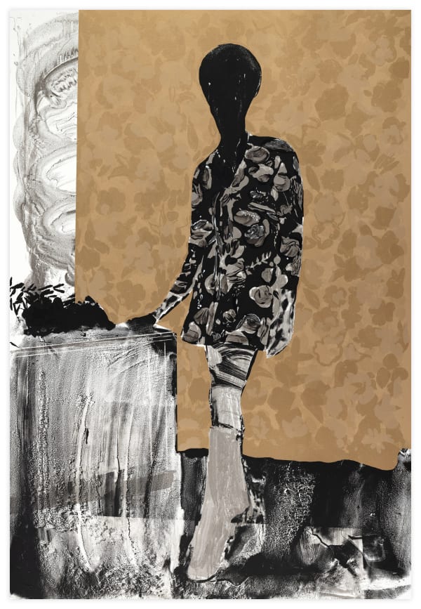 Hurvin Anderson Mrs. S. Keita - Black and Gold Print Edition