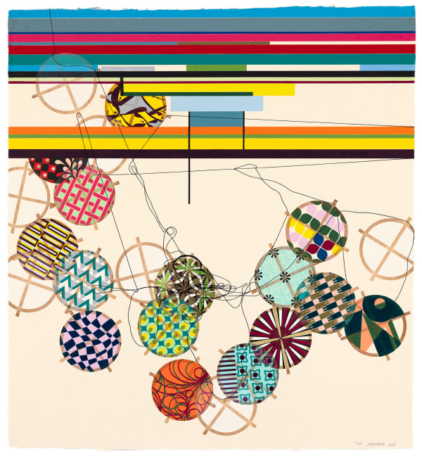 Jacob Hashimoto Durham Press Ever Fragile Balance I Series Woodblock Screenprint Edition Print