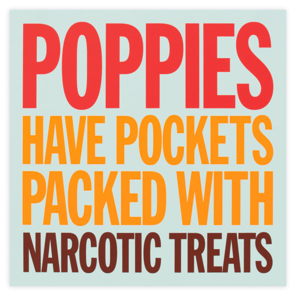 John Giorno Welcoming the Flowers Poppies Edition Print