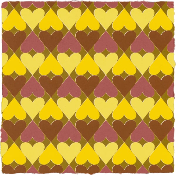 Polly Apfelbaum, There Are Many Hearts (14 x 14) 11, 2020