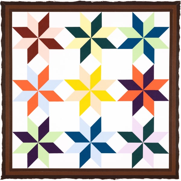 Polly Apfelbaum Durham Press Barn Star Woodblock Monoprint