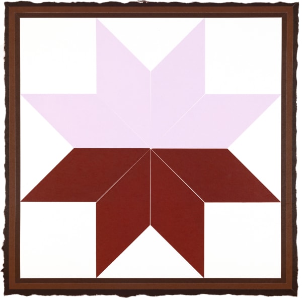 Polly Apfelbaum Durham Press Barn Star Woodblock Monoprint