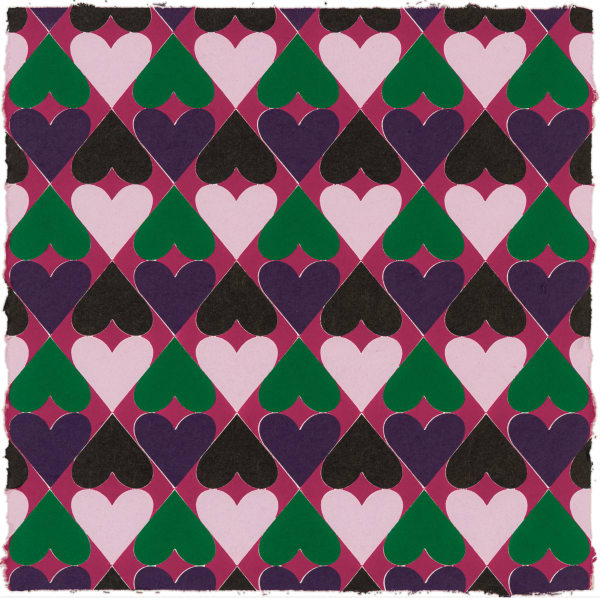 Polly Apfelbaum, There Are Many Hearts (14 x 14) 22, 2020