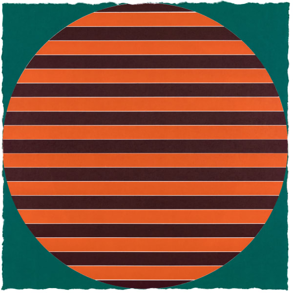 Polly Apfelbaum Durham Press Solar Eclipse Woodblock Monoprint Unique