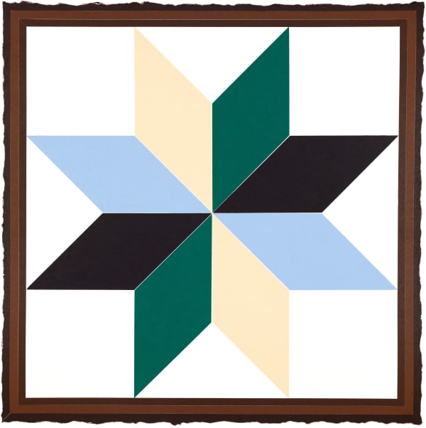 Polly Apfelbaum Durham Press Barn Star Woodblock Monoprint