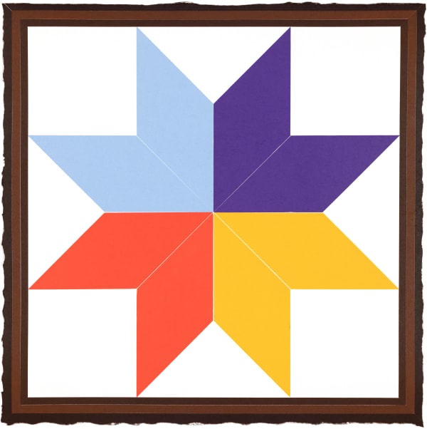 Polly Apfelbaum Durham Press Barn Star Woodblock Monoprint