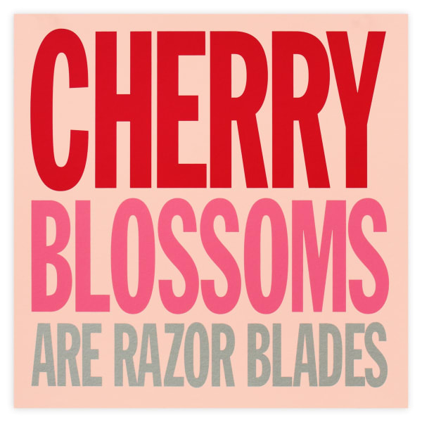 John Giorno Welcoming the Flowers Cherry Edition Print