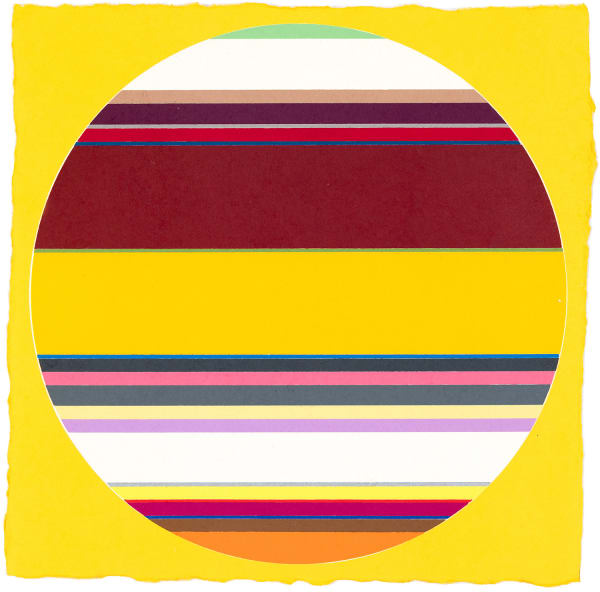 Polly Apfelbaum Durham Press Solar Eclipse Mini Woodblock Monoprint Unique