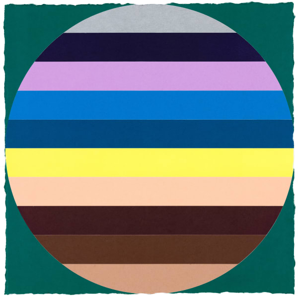 Polly Apfelbaum Durham Press Solar Eclipse Woodblock Monoprint Unique