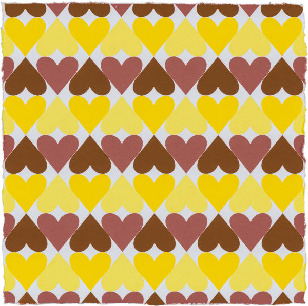 Polly Apfelbaum, There Are Many Hearts (14 x 14) 10, 2020