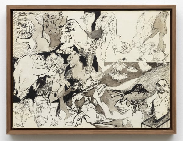 Jacqueline de Jong, Untitled (TV drawings series), 1973
