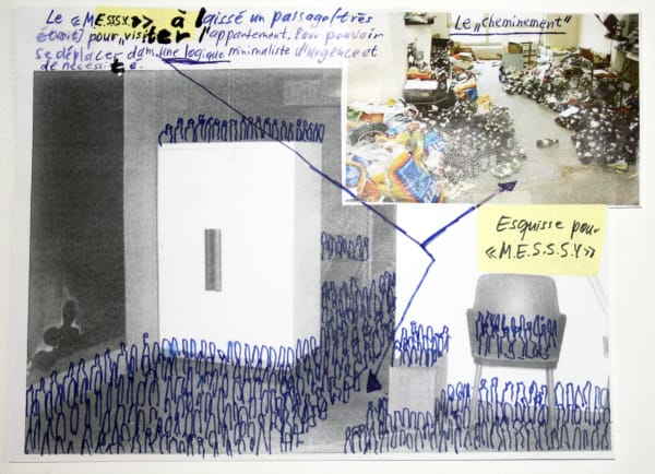 Thomas Hirschhorn, Preparatory Drawings M.E.S.S.S.Y #11/11, 2023