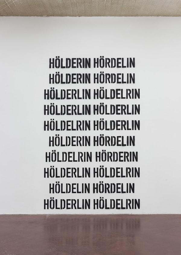 Miroslaw Balka, Hölderlin Hölderlin, 2017