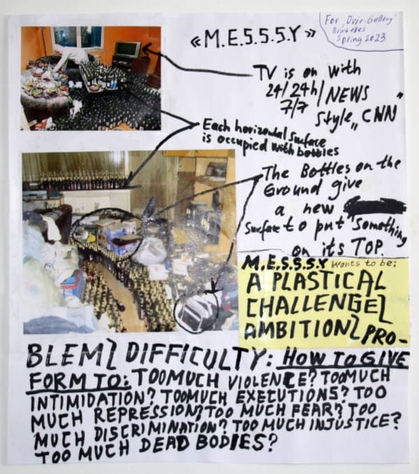 Thomas Hirschhorn, Preparatory Drawings M.E.S.S.S.Y #01/11, 2023