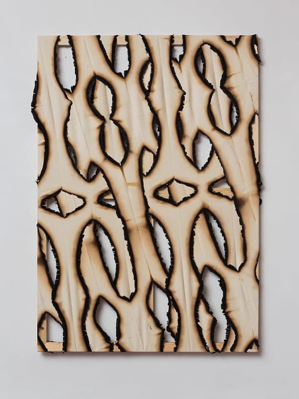 Ariel Schlesinger, Untitled (Burnt Canvas 4), 2016