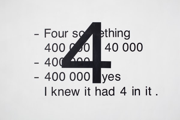 Miroslaw Balka, Four Something, 2012