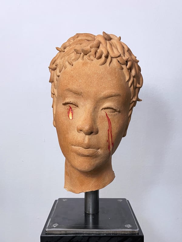 詹詠幀 Chan Yung-Jen, 捲頭髮的頭像 Potrait of a Curly-haired Person, 2022