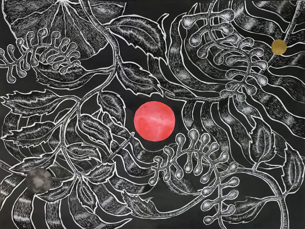 張碩尹 Chang TingTong, 鳥、花、宇宙、點 #1 Bird, Flower, Cosmos and Points #1, 2019