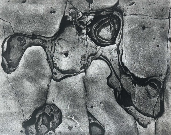 Brett Weston, Rock Form, small figure, 1968