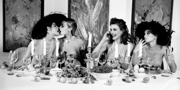 Marc Lagrange, Four Women at Dinner, 2000