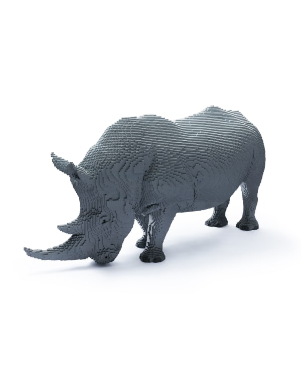 Dean West & Nathan Sawaya, Northern White Rhino, 2019
