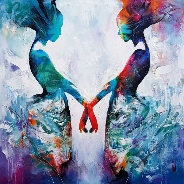 Danny O'Connor Two Souls, 2020 Mixed media on canvas 48 x 48 in 121.9 x 121.9 cm