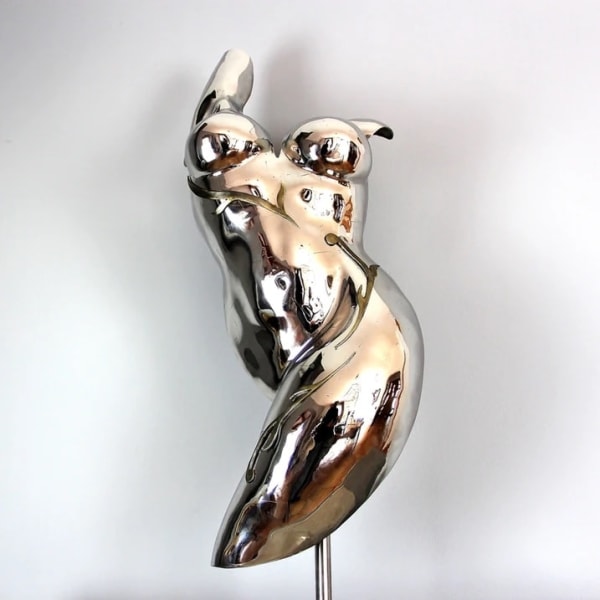 Martic Reine de Saba Stainless steel with brass incrustation 94 x 35 x 30 cm 37 x 13 3/4 x 11 3/4 in