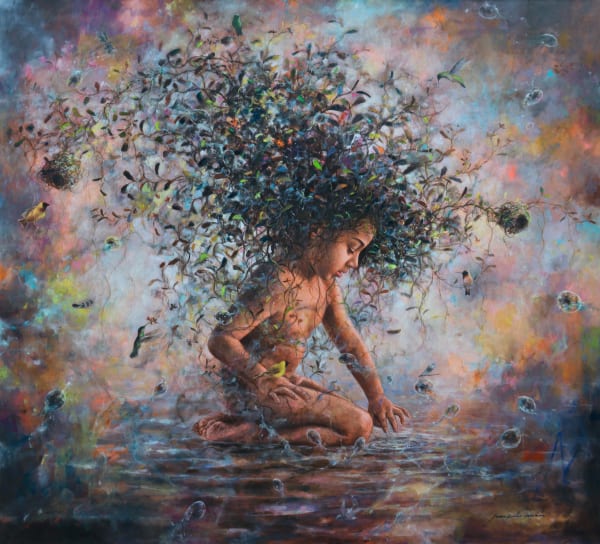 Juan Carlos Navarro Full of magic Acrilic and oil on canvas  135 X 150 cm