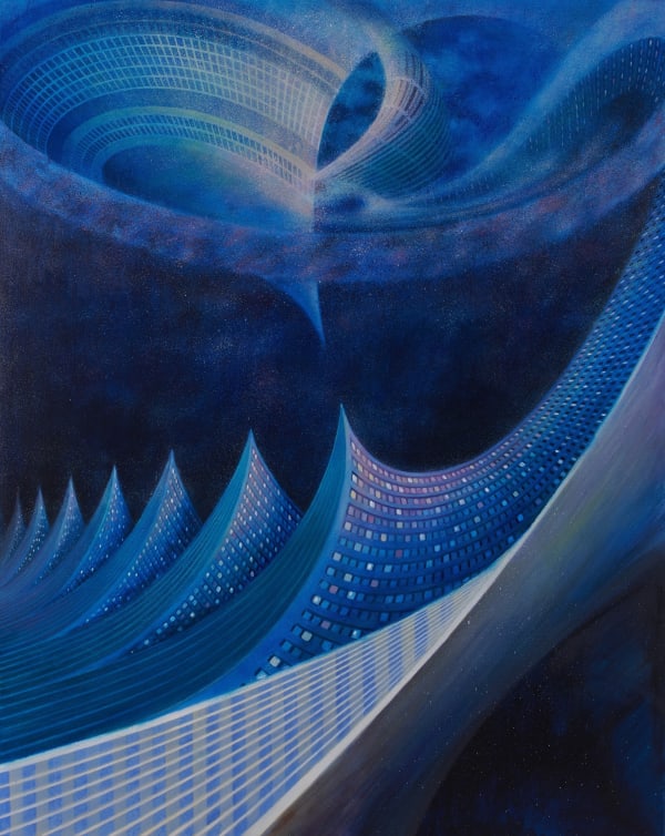 Caio Locke High Rise Oil on canvas 152 x 122 cm 59 7/8 x 48 in