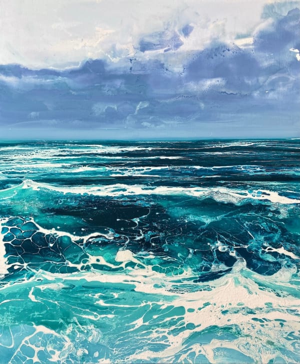 Michael Sole March gale no.26 Oil and acrylic on canvas 120 x 100 cm 47 1/4 x 39 3/8 in 125 x 105 x 5 cm - framed