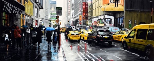 Socrates New York No. 6 Enamels on panel 48 x 120 cm 18 7/8 x 47 1/4 in