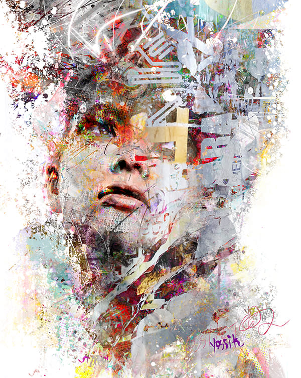 Yossi Kotler Wondering. Mixed media on canvas 120 x 95 x 5 cm 47 1/4 x 37 3/8 x 2 in
