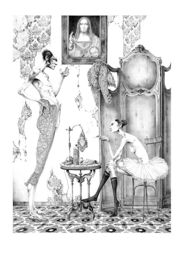 Adolfo Arenas Alonso Les Insolents. PRINT Unframed giclée print on hanhemühle paper hand finished by the artist. 111 x 76 cm 44 1/8 x 29 7/8 in