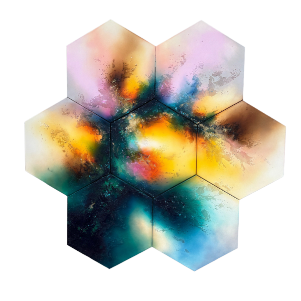 Tom Payne Osiris Mixed media on canvas 158 x 152 cm 62 1/4 x 59 7/8 in