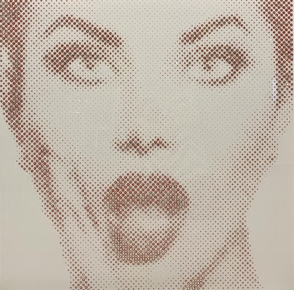 Roberta Diazzi Lady in red - II Swarovski® Crystals and Resin on plexiglass 90 x 90 cm 35 3/8 x 35 3/8 in