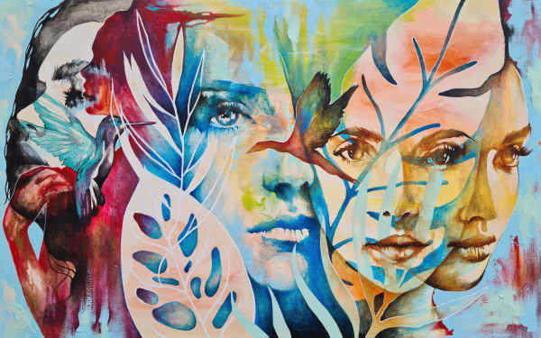 Danny O'Connor Distortions of Epic Proportions Mixed media on canvas 76 x 122 cm 29 7/8 x 48 in