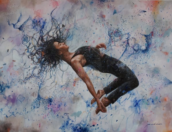 Juan Carlos Navarro Elevation to higher vibrational frequencies Acrylic and oil on canvas 100 x 130 cm 43 1/4 x 51 1/8 in