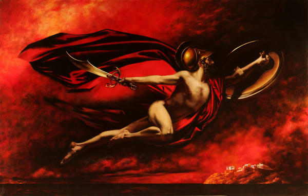 Alexey Golovin Perseus. Oil on canvas 140 x 220 cm 55 1/8 x 86 5/8 in