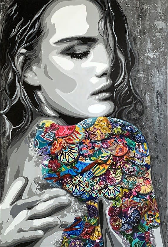 Kristel Bechara Siren (Temptress) Acrylic on canvas 150 x 100 cm 59 x 39 3/8 in