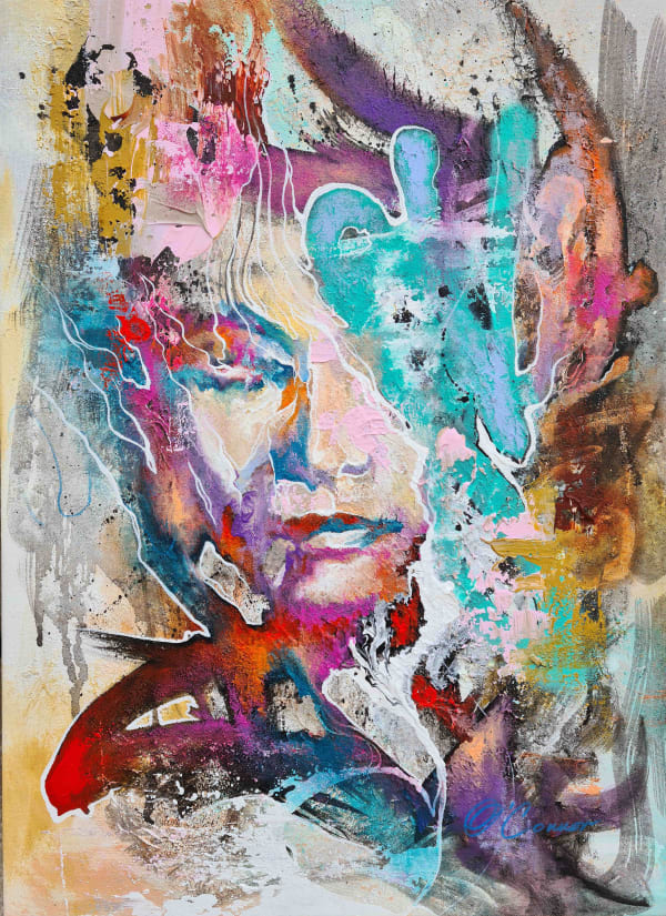 Danny O'Connor Once In A Lifetime. Mixed media on canvas 56 x 41 cm 22 x 16 1/8 in