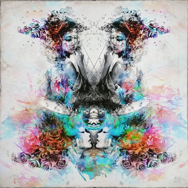 Danny O'Connor PRINT - Reflections of Klimt Pigment ink print on 100% Cotton 58.42 x 58.42 cm 23 x 23 in