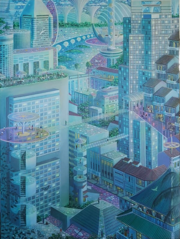Caio Locke City State I Acrylic on canvas 101.5 x 76 cm 40 x 29 7/8 in