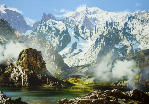 Alexey Golovin Cloud over the lake Oil on canvas 105 x 150 cm 41 3/8 x 59 in