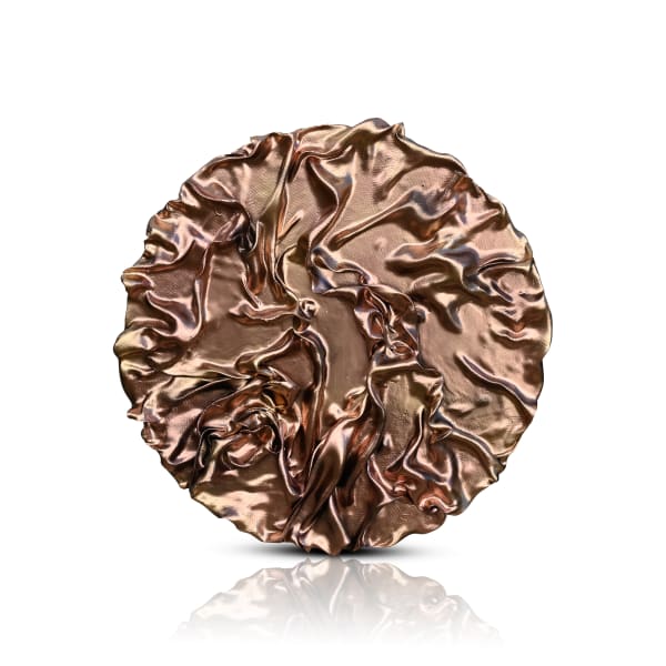 NONOS - Mercedes & Franziska Welte Golden Circles - I Carbon, resin, fine pigments 80 cm diam. 31 1/2 in diam.