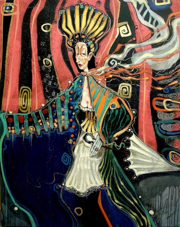 Max Pedreira Frau Alberta, 2021 Mixed media on canvas 66 7/8 x 51 1/8 in 170 x 130 cm