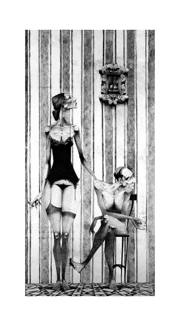 Adolfo Arenas Alonso Binomia. PRINT Giclée&Iris print on superalpha paper 250g. Hand embellished by the author. 111 x 76 cm 43 3/4 x 29 7/8 in