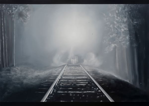 Jose Antonio Ochoa Between tones of gray Oil on polyester 50 x 70 cm