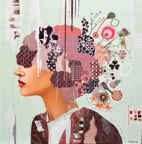 Irene Hoff Color Pallet Mixed media on canvas 130 x 130 cm 51 1/8 x 51 1/8 in